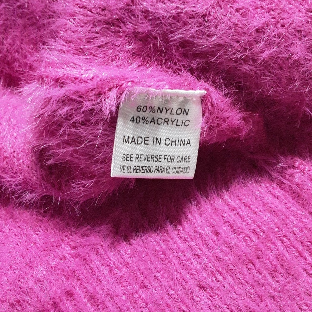 Sweet Love Fuzzy Purple V-Neck Sweater Size 1XL/2XL. - Picture 6 of 10